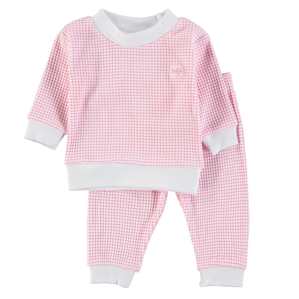 Feetje Pyjama Wafel Pink 3 Feetje Pyjama Wafel Pink