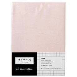 Meyco Jersey Hoeslaken 2-Pack Light Pink 60x120 Cm