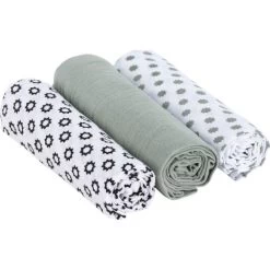 Laessig Hydrofiel Luier Little Chums Stars Wit 3st 80x80cm