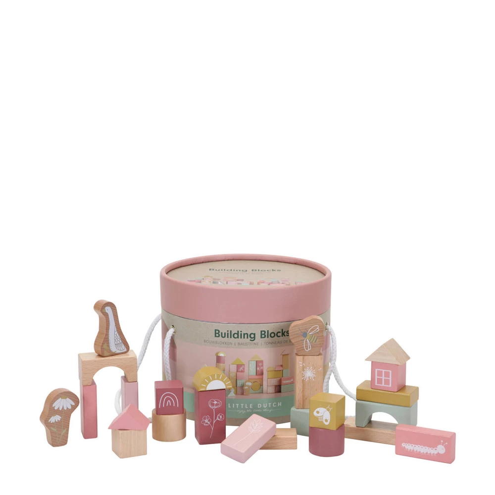 Little Dutch Bouwblokken Pink 4 Little Dutch Bouwblokken Pink - Afbeelding 2