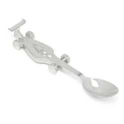 Zilverstad Lepel Raceauto Verzilverd