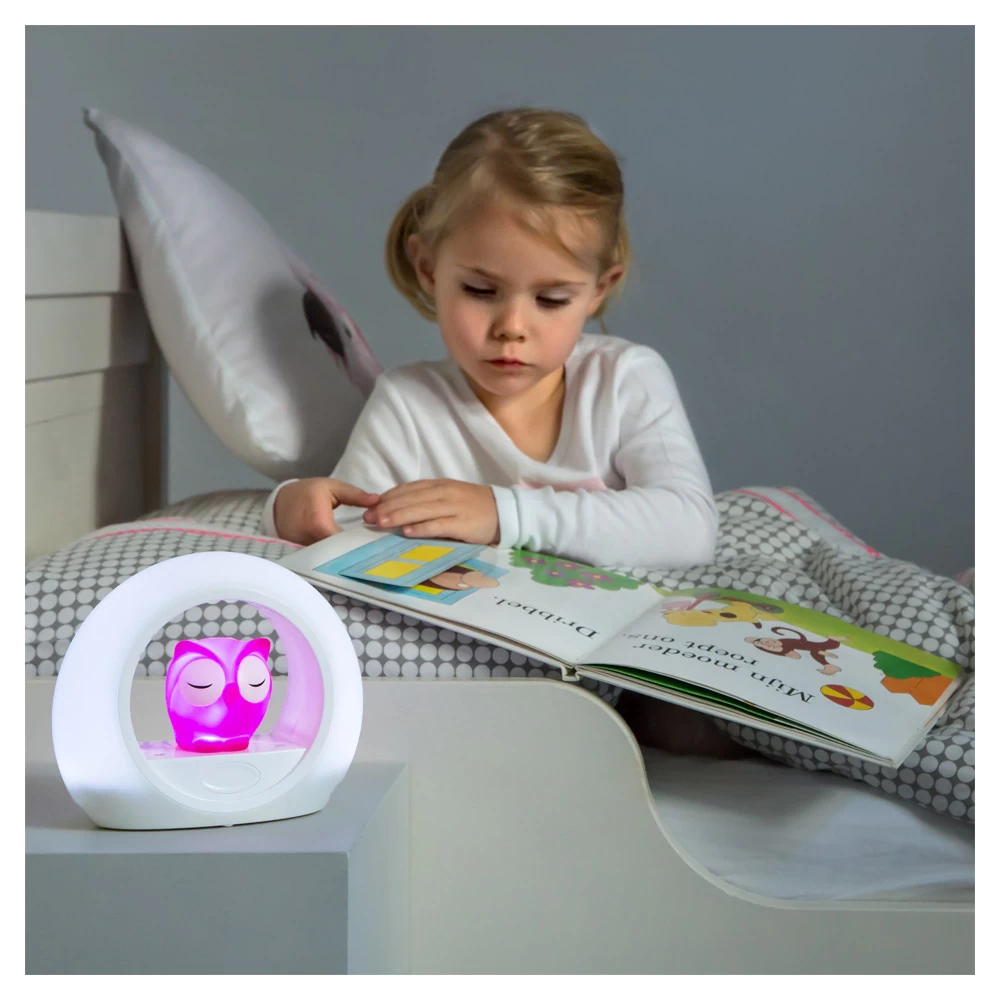 Zazu Nachtlampje Uil Roze 4 Zazu Nachtlampje Uil Roze - Afbeelding 2