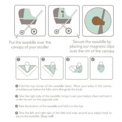 Cloby Set Swaddle Met Clips Brown 9 Cloby Set Swaddle Met Clips Brown -Babyproducten Verkoop image 31154