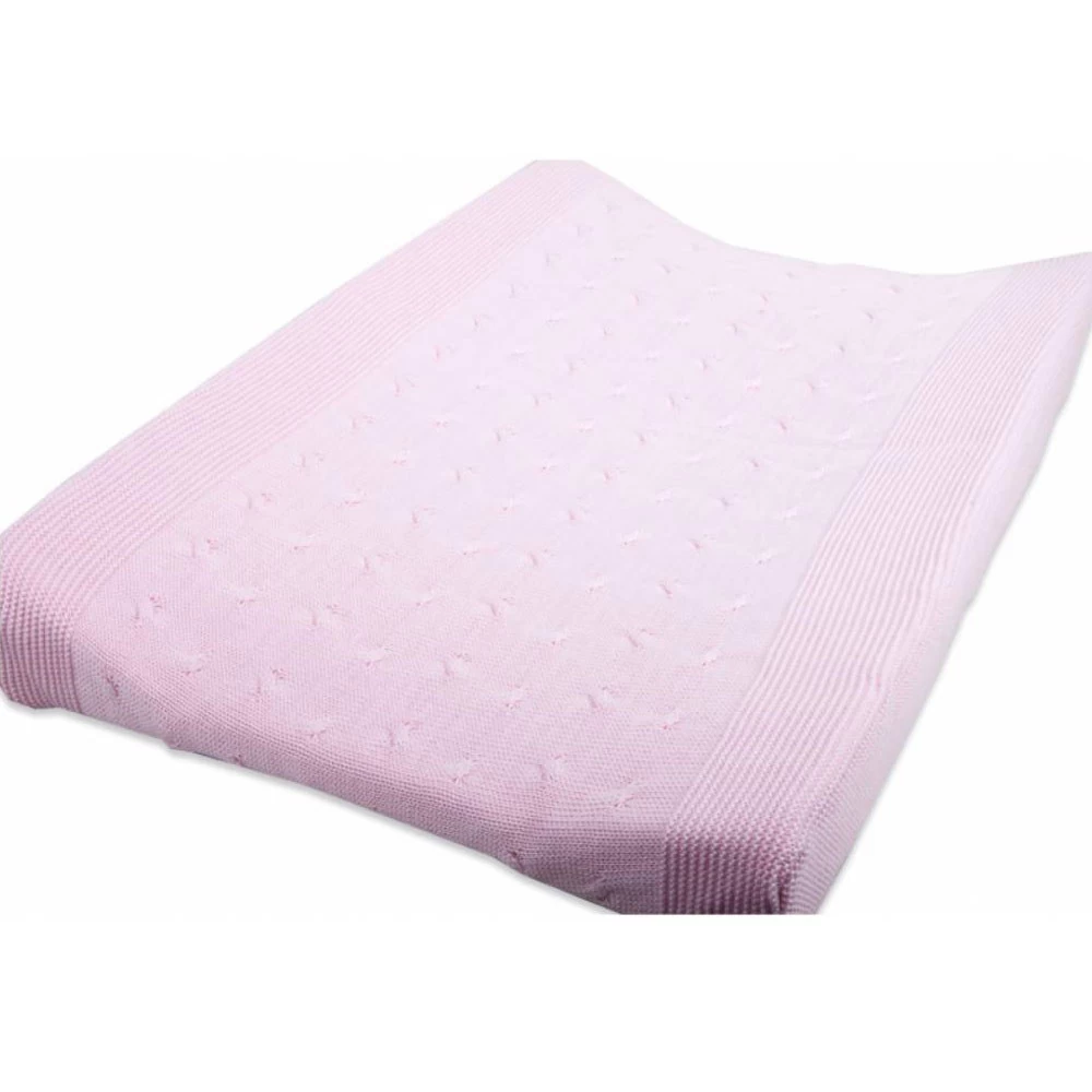 Baby's Only Aankleedkussenhoes Kabel Uni Lichtroze 3 Baby's Only Aankleedkussenhoes Kabel Uni Lichtroze