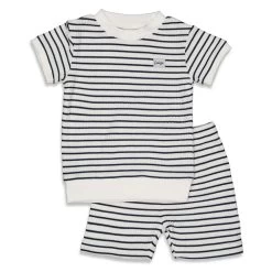 Feetje Pyjama Kort Summer Special Wafel Marine