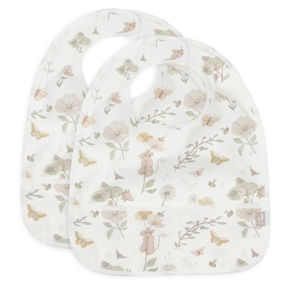 Jollein Bib Waterproof Dreamy Mouse 2 Stuks 3 Jollein Bib Waterproof Dreamy Mouse 2 Stuks