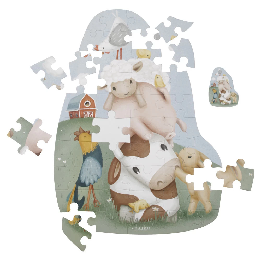 Little Dutch Vloerpuzzel Little Farm FSC 4 Little Dutch Vloerpuzzel Little Farm FSC - Afbeelding 2
