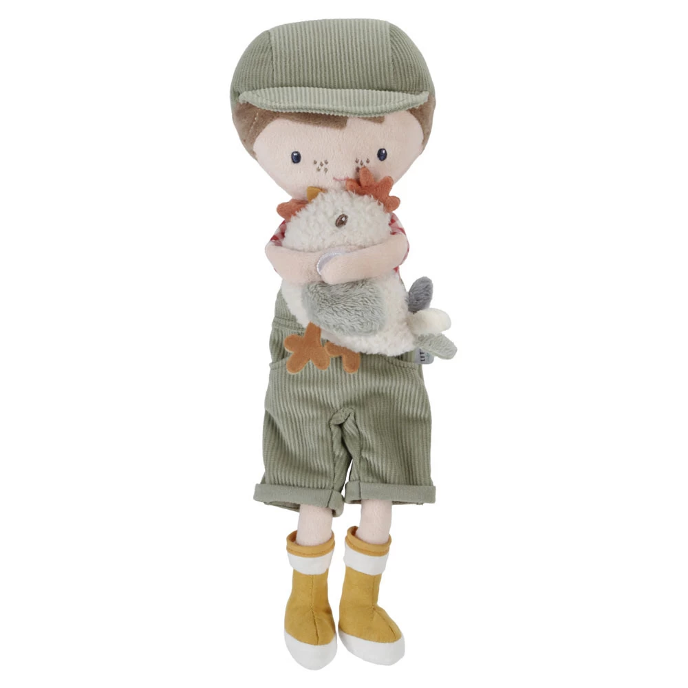 Little Dutch Knuffelpop Boer Jim 35cm Little Farm 5 Little Dutch Knuffelpop Boer Jim 35cm Little Farm - Afbeelding 3