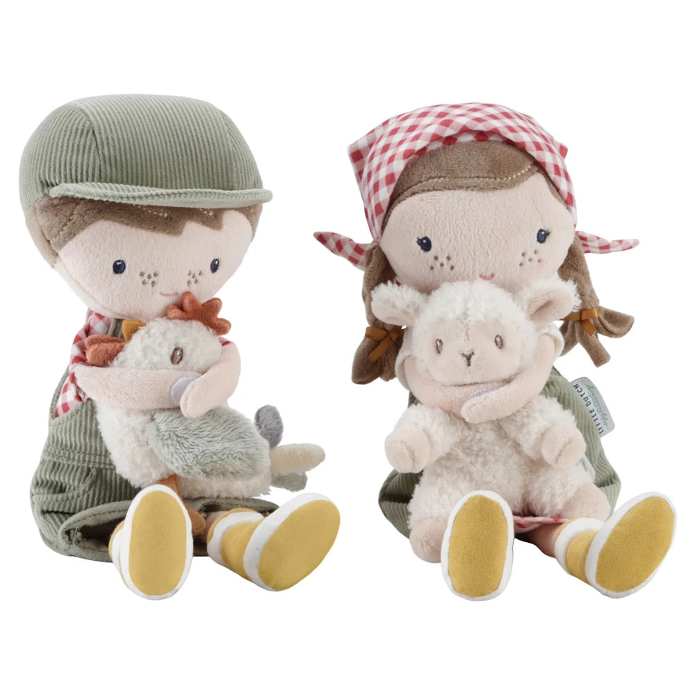 Little Dutch Knuffelpop Boerin Rosa 35cm Little Farm 5 Little Dutch Knuffelpop Boerin Rosa 35cm Little Farm - Afbeelding 3