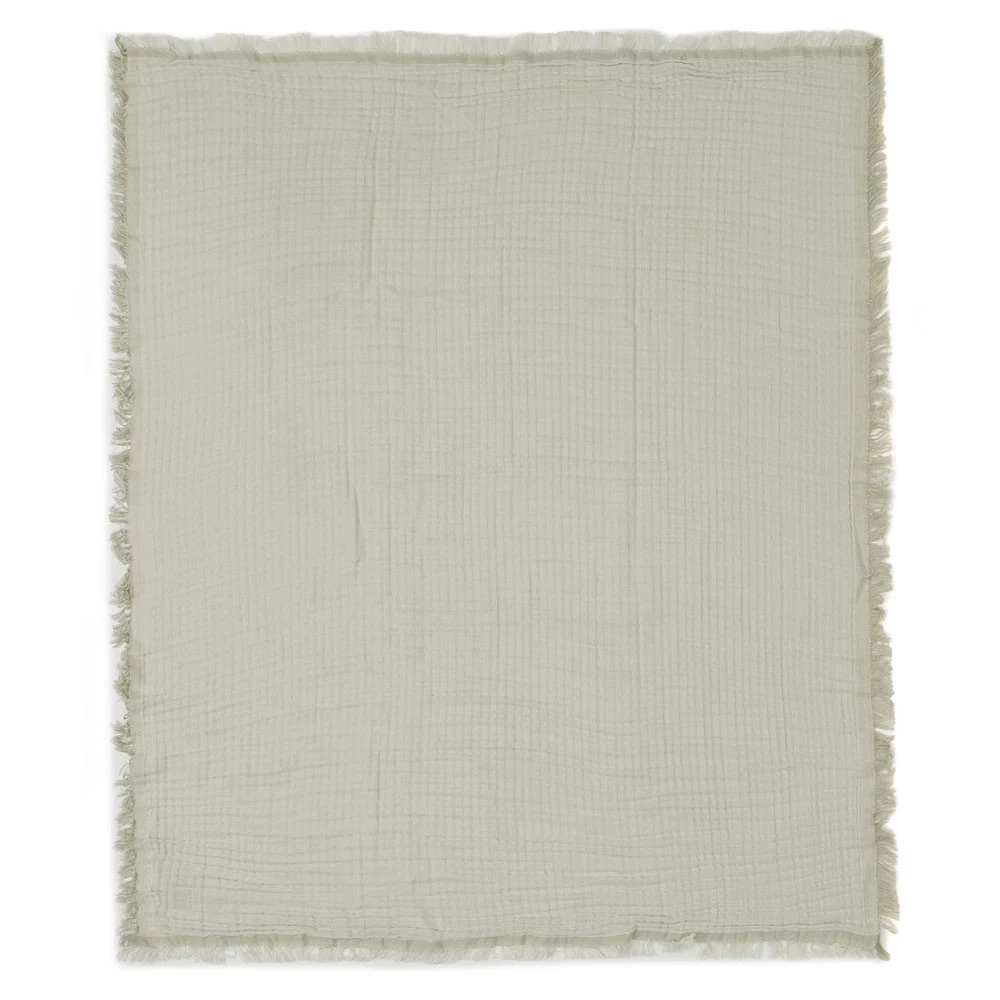 Jollein Wiegdeken 75x100 Cm Fringe Olive Green 7 Jollein Wiegdeken 75x100 Cm Fringe Olive Green - Afbeelding 5