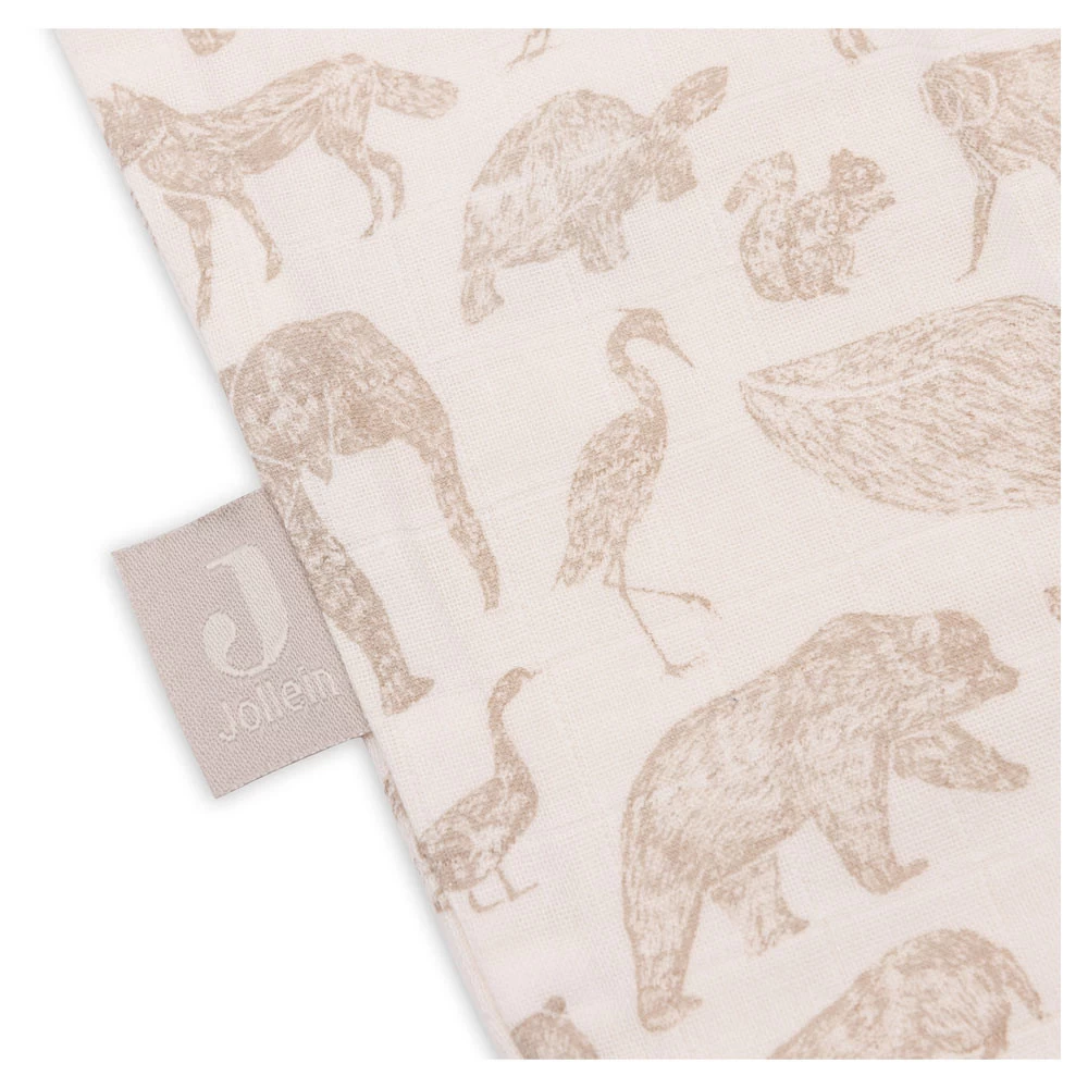 Jollein Hydrofiel Slaapzak 70 Cm Animals Nougat 4 Jollein Hydrofiel Slaapzak 70 Cm Animals Nougat - Afbeelding 2