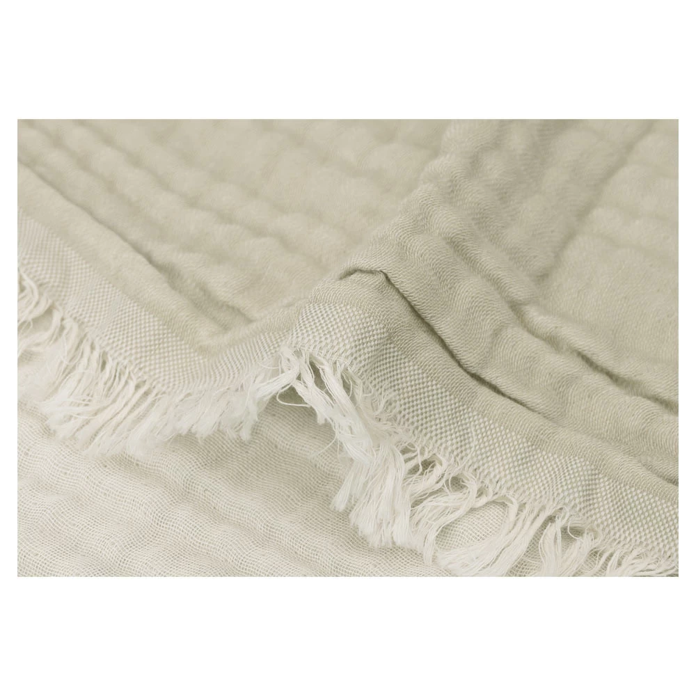 Jollein Ledikantdeken 120 X 120 Cm Fringe Olive Green 5 Jollein Ledikantdeken 120 X 120 Cm Fringe Olive Green - Afbeelding 3