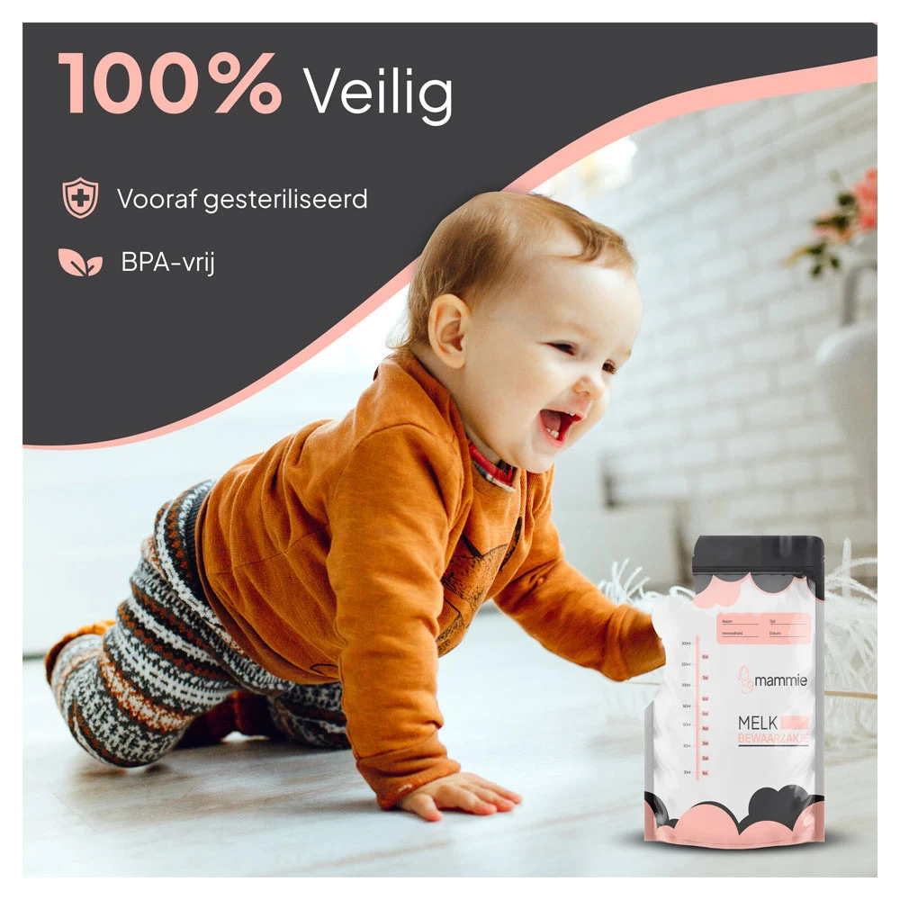 Mammie Moedermelk Bewaarzakjes - 25 Stuks - 300 Ml - BPA Vrij 8 Mammie Moedermelk Bewaarzakjes - 25 Stuks - 300 Ml - BPA Vrij - Afbeelding 6