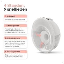 Mammie Dubbele Draadloze Elektrische Borstkolf Handsfree & Draagbaar - BPA-vrij -Babyproducten Verkoop image 36314