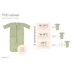 Puckababy The Bag Newborn 0-6 Months 70 Cm Teddy Olive -Babyproducten Verkoop image 37176