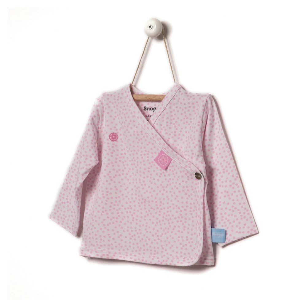Snoozebaby Overslagshirt Pink Dot 3 Snoozebaby Overslagshirt Pink Dot